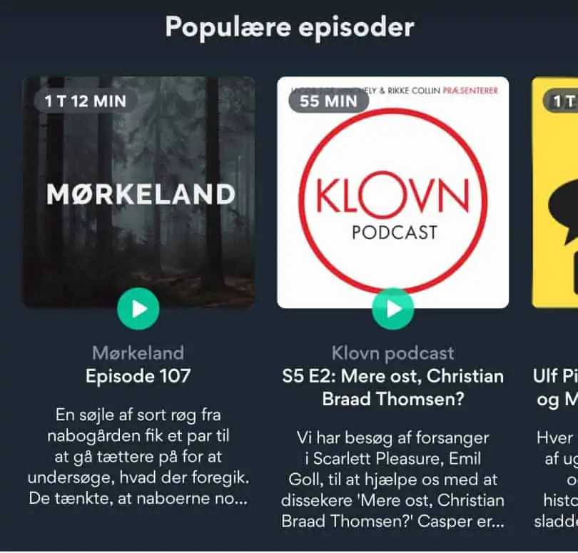 Podimo podcast mørkeland og klovn